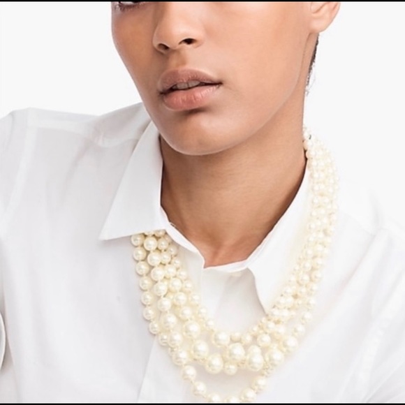 J. Crew Pearl Twisted Hammock Necklace MSRP $98 - Picture 2 of 6